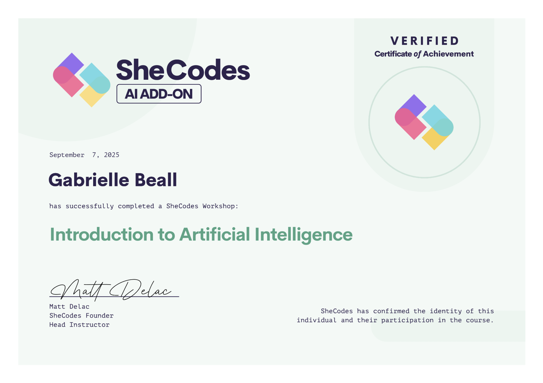 Certificate-Introduction to Artificial Intelligence